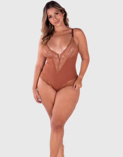 Deep-V Neck Bodysuit