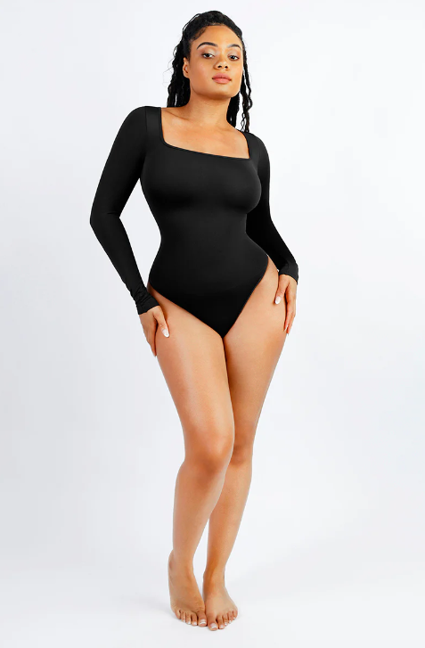 Long Sleeve Square Neck Bodysuit