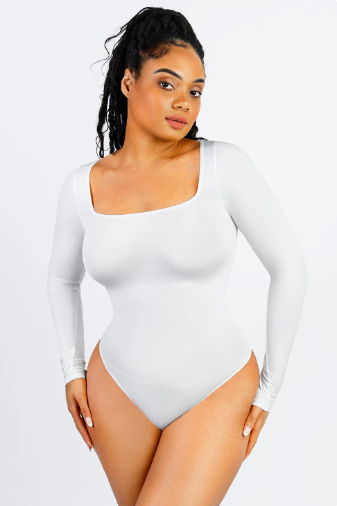 Long Sleeve Square Neck Bodysuit