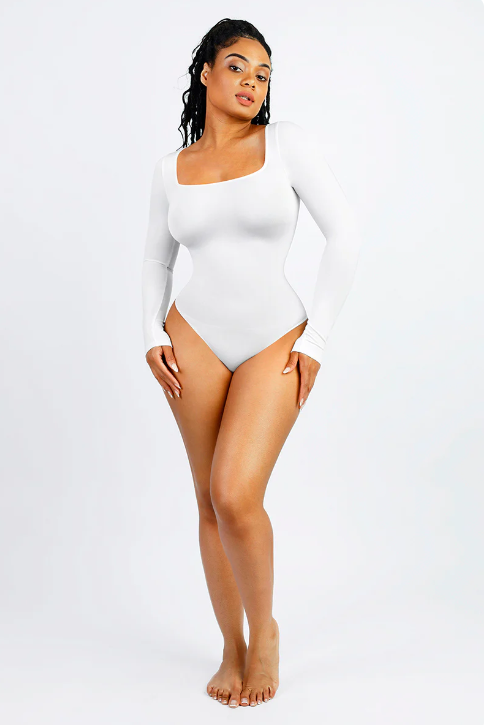 Long Sleeve Square Neck Bodysuit