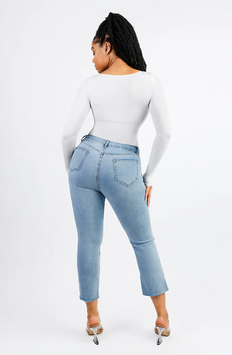 Long Sleeve Square Neck Bodysuit