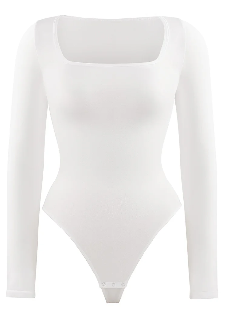 Long Sleeve Square Neck Bodysuit