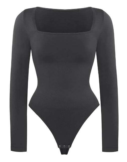 Long Sleeve Square Neck Bodysuit