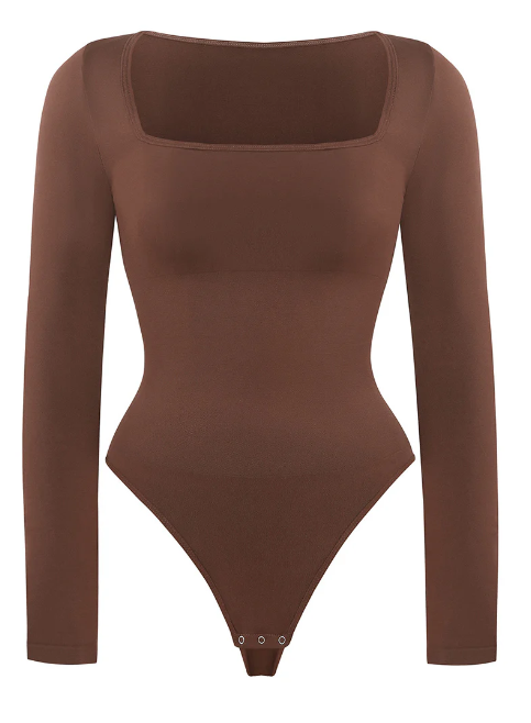 Long Sleeve Square Neck Bodysuit