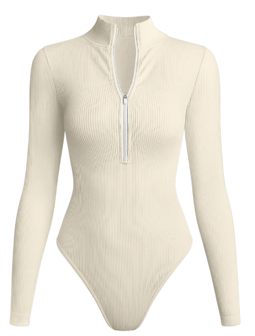 Long Sleeve Zip-Up Bodysuit