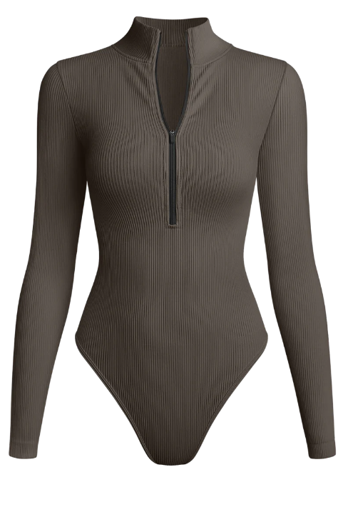 Long Sleeve Zip-Up Bodysuit