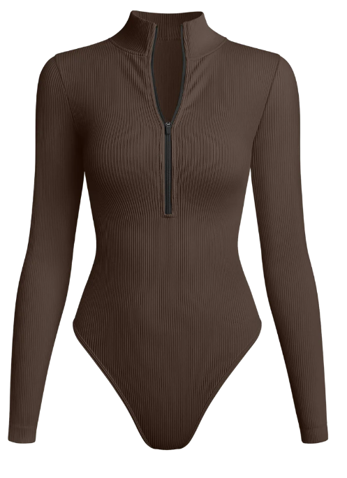 Long Sleeve Zip-Up Bodysuit