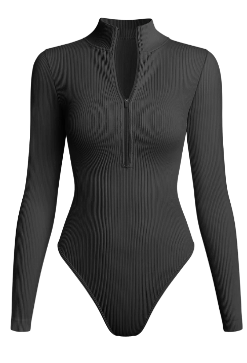 Long Sleeve Zip-Up Bodysuit